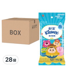 Kleenex 舒潔 濕式面紙 純水濕巾, 3包, 28袋