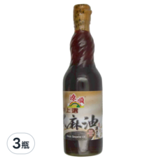 源順 特上選黑麻油 570毫升, 低溫製法 環保無污染, 570ml, 3瓶