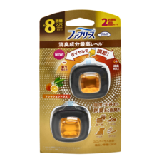 febreze 風倍清 夾式車用出風口消臭芳香劑 2個, 清新柑橘, 1組