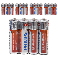 PHILIPS 飛利浦 碳鋅電池 3號, 4顆, 5組