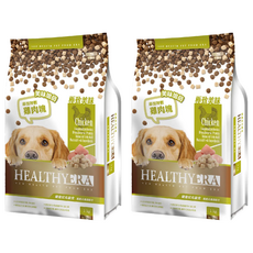 HEALTHYERA 健康紀元 挑嘴犬用 配方乾飼料 雞肉口味, 添加特製美味雞肉塊, 1kg, 2袋