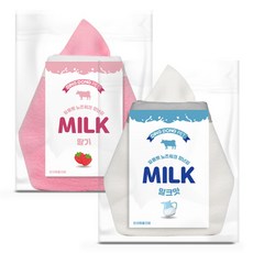 딩동펫 우유 노즈워크 2p 17 x 16 cm, 딸기맛, 밀크맛, 1세트