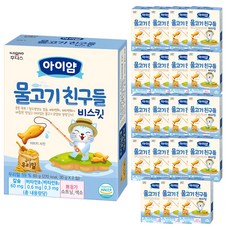 아이얌 물고기 친구들 비스킷 30g x 2p, 우리밀, 60g, 20개