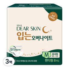 디어스킨 에어엠보 입는 오버나이트 뉴, 중대형, 8개입, 3개
