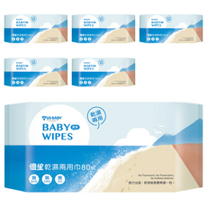 US baby 優生 乾濕兩用巾 清爽型 80抽, 80張, 6包