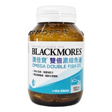 BLACKMORES 澳佳寶 雙倍濃縮魚油, 每顆含600毫克 Omega-3, 無腥味配方膠囊, 60顆裝, 60顆, 1罐