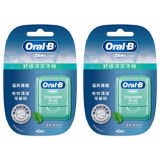 Oral-B 歐樂B Glide Pro-Health 舒適深潔牙線 薄荷口味 40公尺, 40m, 2個
