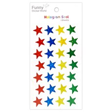 Funny Sticker World office貼紙 星星造型 裝飾貼紙 辦公學習用品 4入, 1入
