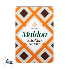 Maldon 馬爾頓 煙燻海鹽, 手工採集, 傳統工法, 無添加物, 125g, 4盒