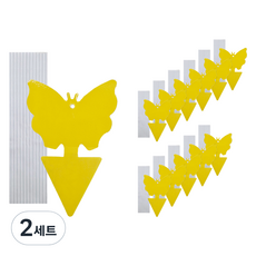 가든잇 초파리 끈끈이 트랩 12p + 와이어 12p 세트 노랑, 2세트