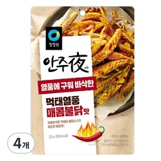 대상 청정원 안주야 먹태열풍 매콤불닭맛, 4개, 25g