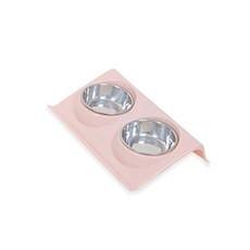 솔페토리 반려동물 강아지 식기 그릇, 핑크, 1개