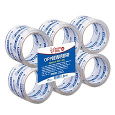 DEER BRAND 鹿頭牌 PP3Q 極透亮OPP超透明膠帶 Set 6, 透光度極高 黏性強, 1組