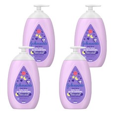 Johnson's 嬌生 嬰兒甜夢潤膚乳 500ml, 親膚配方 專為敏感肌膚設計, 4瓶