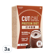 Dr.Calorie 美体專科 打卡奶昔 可可歐蕾, 高纖, 控卡, 飽足, 6包, 20g, 3盒