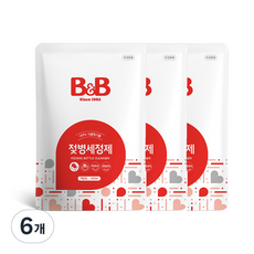 비앤비 젖병세정제 액상형 리필, 500ml, 6개