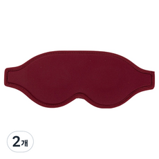 Runeuta旅行用睡眠眼罩 紅酒紅, 1件, 2個