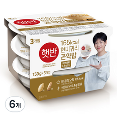 햇반 현미귀리곤약밥, 150g, 6개 면/통조림/가공식품 햇반 현미귀리곤약밥, 150g, 6개 면/통조림/가공식품