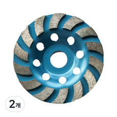 JW 그라인더 다이아몬드 컵 휠 100mm, 본품(추가배터리없음), 2개