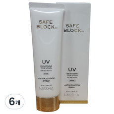 미샤 세이프 블록 RX 브라이트닝 톤업 선크림 SPF50+ PA++++, 50ml, 6개