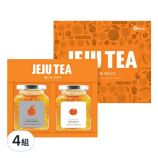 Jeju Orange Factory 濟州島柑橘茶禮盒組, 漢拿山柑橘茶200g 1入+濟州柑橘茶200g 1入+提袋1入, 4組