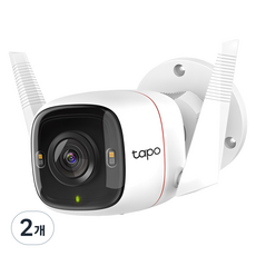 타포 400만 화소 QHD 주야간 감시 스마트 WiFi 홈 CCTV 실외용, Tapo C320WS, 2개