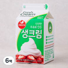 서울우유 생크림, 500ml, 6팩
