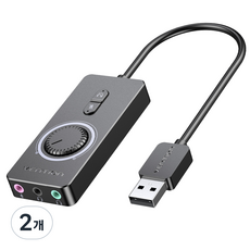벤션 프리미엄 USB 외장형 사운드카드, CDRBD 0.5m, 2개