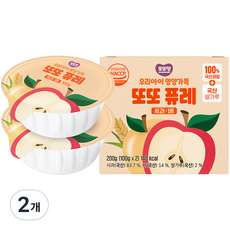 또또맘 우리아이 영양가득 또또 퓨레 2p, 혼합맛(사과/배), 200g, 2개 혼합맛(사과/배), 200g,2개 섬네일