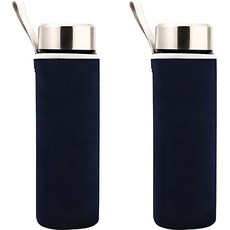 Beaurator 烘焙素色水瓶袋 550ml, 2個, 海軍藍