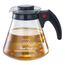 Pearl Horse 寶馬 雅典耐熱壺 800ml 耐熱玻璃 刻度標示 沖泡飲品, 1個, 透明