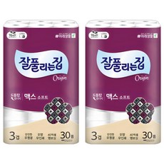 잘풀리는집 맥스소프트 화장지, 30m, 30롤, 2개 2팩, 30롤