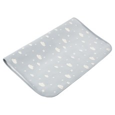 Kori Deer 可莉鹿 純棉表層透氣防水可水洗寶寶隔尿墊60*90cm, 星星雲朵, 1入, 60*90cm, 雲朵星星