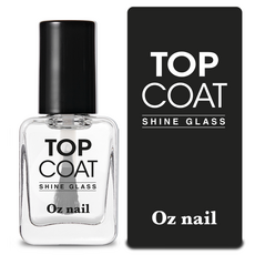 Oz nail 閃亮玻璃高光澤漆, 8ml, 透明, 1個