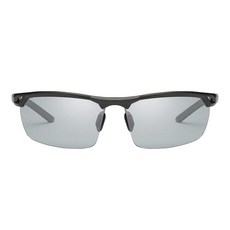 QUINTA UV400智能感光變色偏光太陽眼鏡(經典運動鏡框/運動休閒全天候適用)黑框變色片, 1入