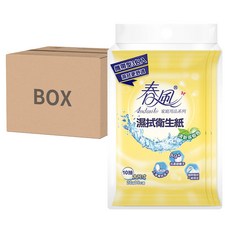 春風 濕拭衛生紙 攜帶型 清新茶樹香, 3包, 12袋, 45gsm