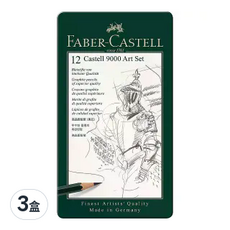 FABER-CASTELL 輝柏 高級素描鉛筆 119065G 12支, F, 3盒