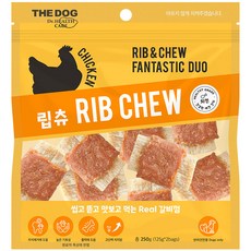더독 강아지 갈비껌 간식 립츄, 치킨, 250g, 1개 치킨, 250g, 1개