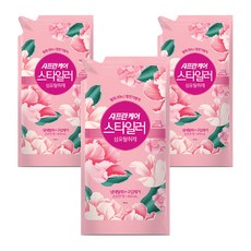 Saffron Care Style除臭衣物柔軟精 淡淡香 補充包, 400ml, 3個