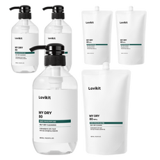 La vikit MyDry80洗衣精 480ml+補充包 480ml, 960ml, 3組
