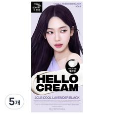 미쟝센 뉴 헬로크림 염모제 125g, 3CLB 쿨라벤더블랙, 5개