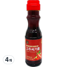 꼬손 고추씨기름, 4개, 160ml