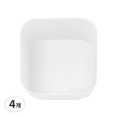 구디푸디 공간맞춤 칸막이 서랍정리함, 반투명 화이트, 4개 반투명 화이트, 4개