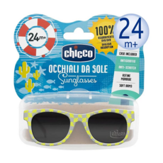 Chicco 兒童專用太陽眼鏡，抗UV，彈性鏡框，仙人掌花紋, 仙人掌青綠