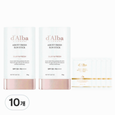 [비건뷰티] 달바 에어 핏 프레쉬 선스틱 SPF50+ PA++++, 19g, 10개