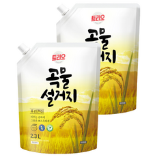 Trio 穀物餐具洗滌韓國糙米餐具洗滌劑, 穀物, 2.3L, 2個