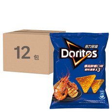 Doritos 多力多滋 玉米片 爆蒜鮮蝦, 40g, 12包