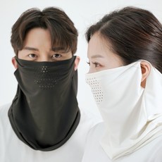 Gore Trax抗UV涼感機能性運動面罩 2入, 黑色+白色