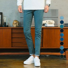 남자여름밴딩청바지
