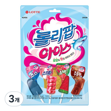 롯데제과 롤리팝 아이스 캔디, 132g, 3개